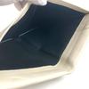 Bvlgari Fragment Logo Double Zipper Pouch Bag Clutch Bag Leather White/Black