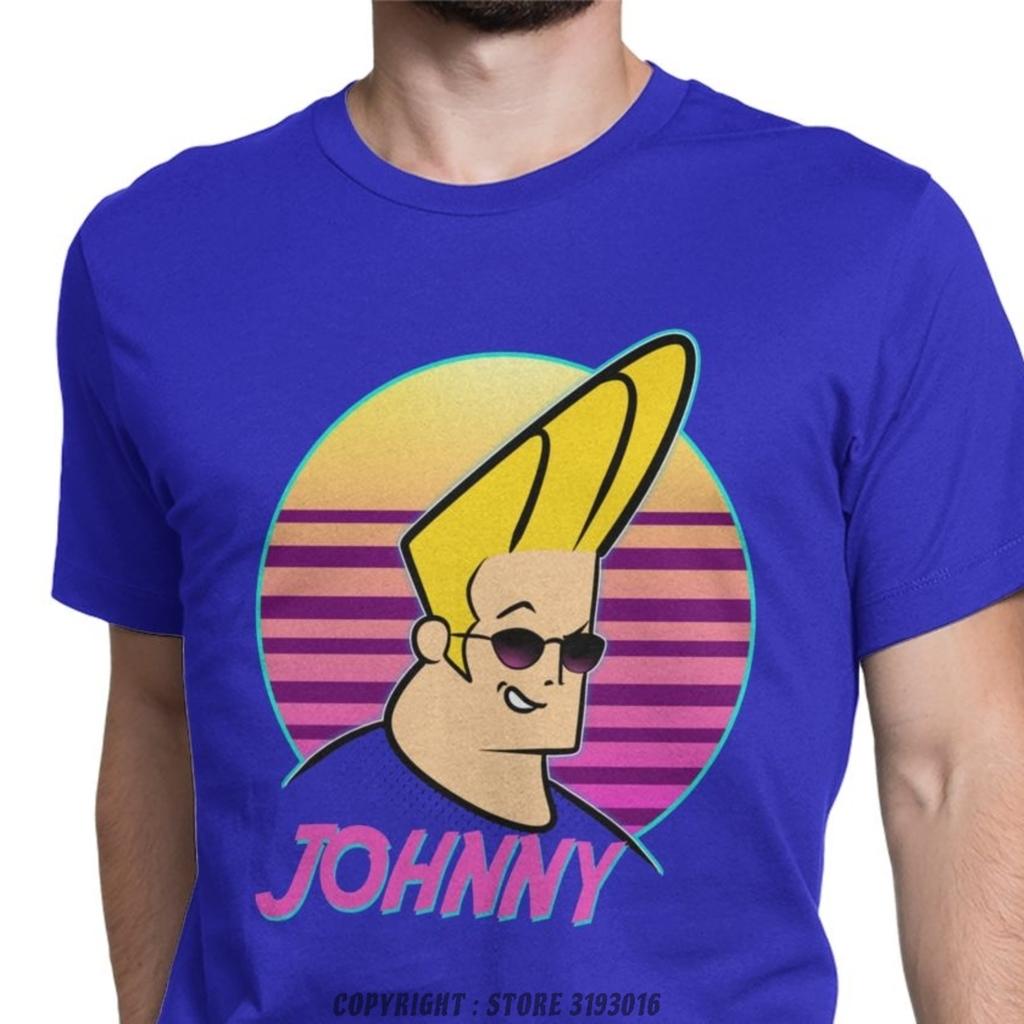 Johnny Bravo Wave Magliette 3D da Uomo Cartoni Animati Occhiali Cartone Animato Vintage Maglietta Larga Camisas TShirt Camisas Hombre