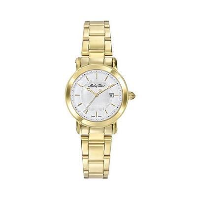 City Metal Gold Tone Stainless Steel White Dial Quartz D31186MPI Women's Watch
