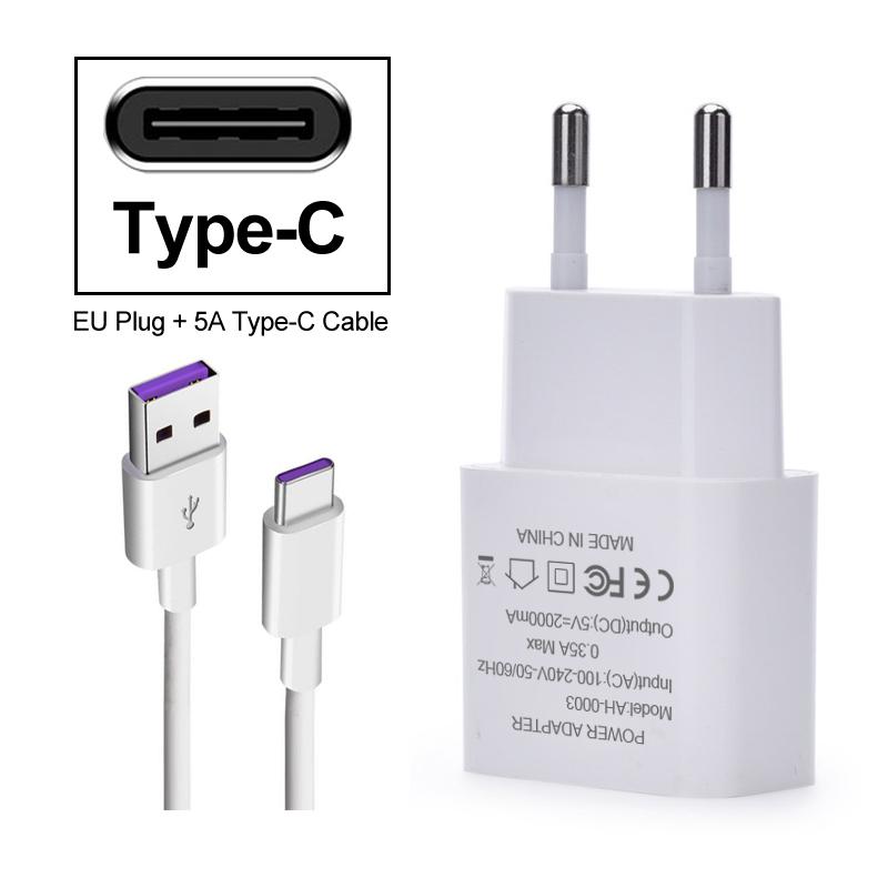 Rychlá nabíječka EU Adaptér pro rychlé nabíjení Pro Samsung Galaxy S10 S8 S9 S7 S6 edge Plus NOTE 10 9 8 7 A50 A40 A30 Datový kabel typu C
