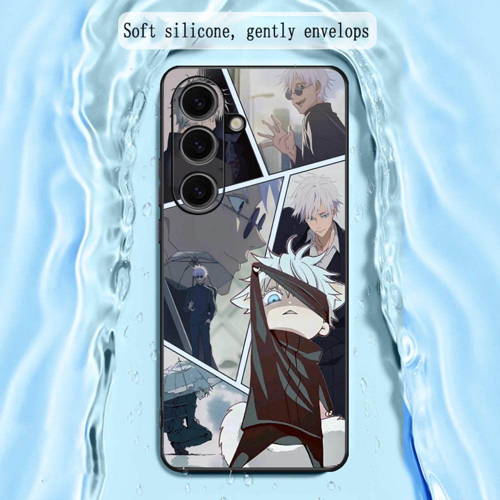 Satoru Gojo Heißer Anime Mann Poster Handyhülle Für Samsung Galaxy S26 S25 S24 S23 S22 S21 Plus Ultra Note20 Weich Schwarz
