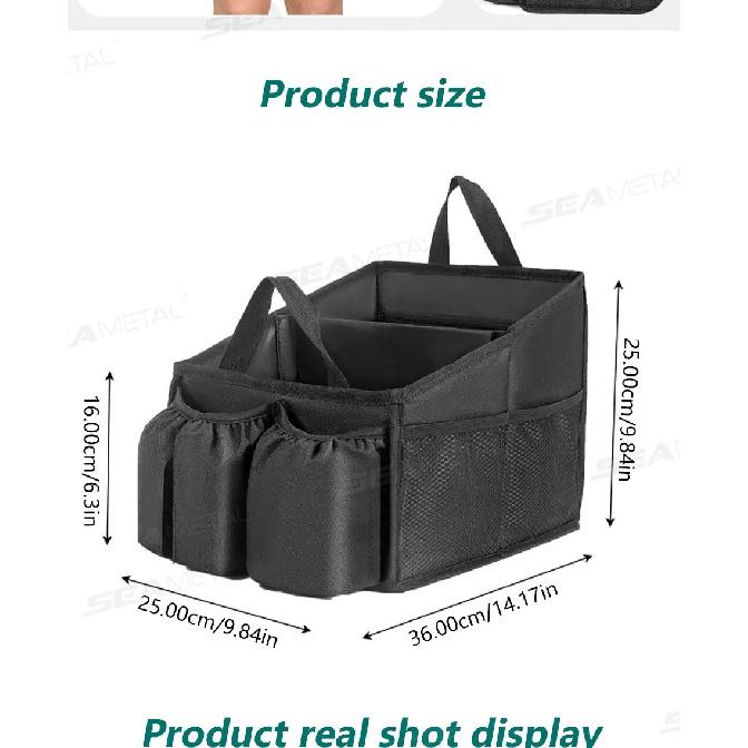 SEAMETAL Car Seat  Organizer Large Capacity Rear Seat Storage Bag for Outdoor Food Drink Collector Camping Activities Accessory