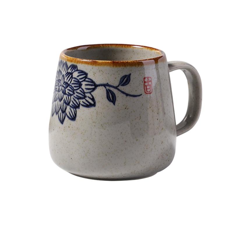 Glazovaný Retro Jednoduchý Severský Keramický Hrnček Kreativní Domácí Personalizovaný Pohár na Vodu Šálek na Kávu