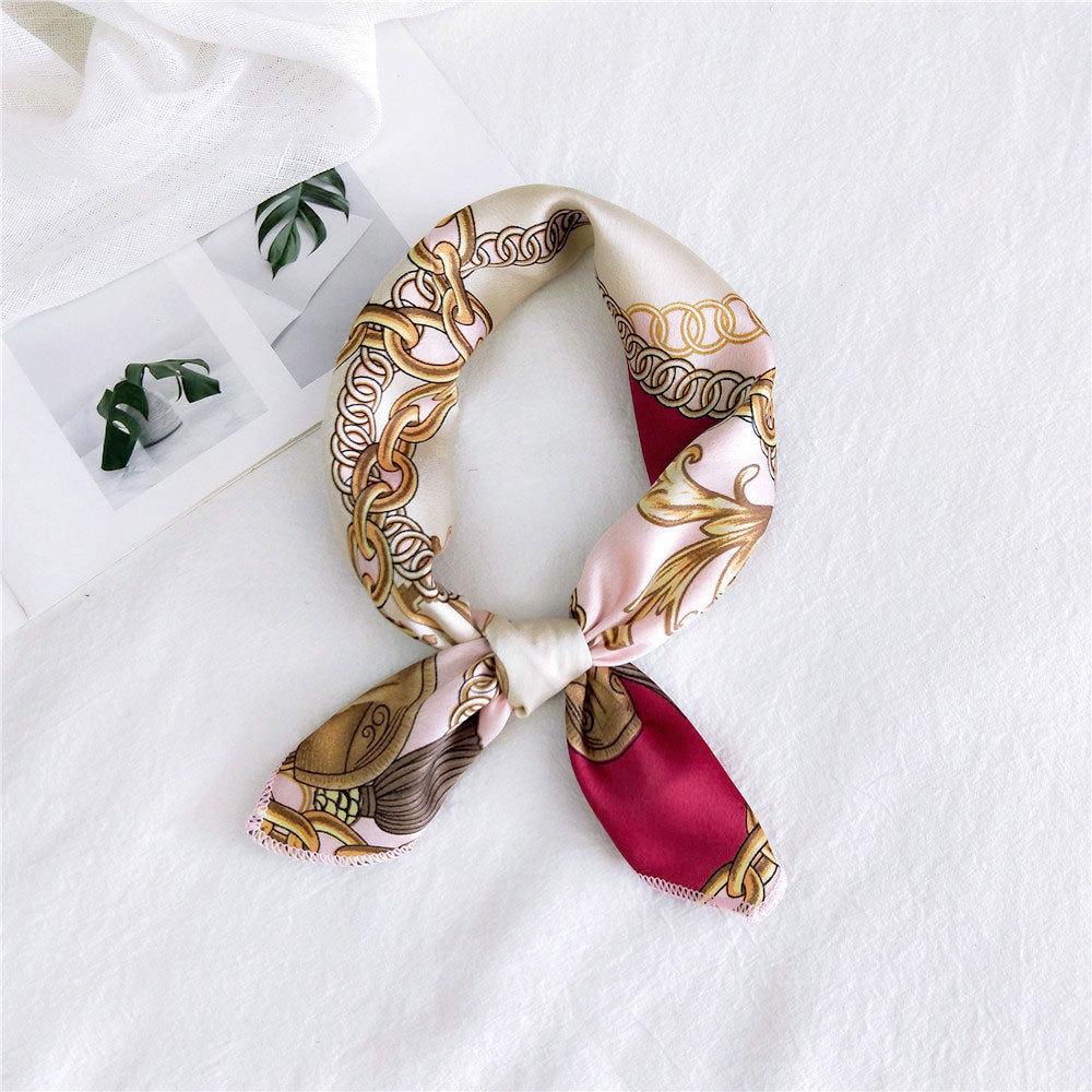 50 Seiden-Carrés: Vielseitige Frühlings-/Sommer-Halstücher für Damen - Koreanischer Stil