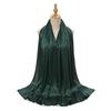 New Satin Silky Simulation Silk Long Scarf Shawl Pleated Solid Color Women's Long Scarf Headscarf