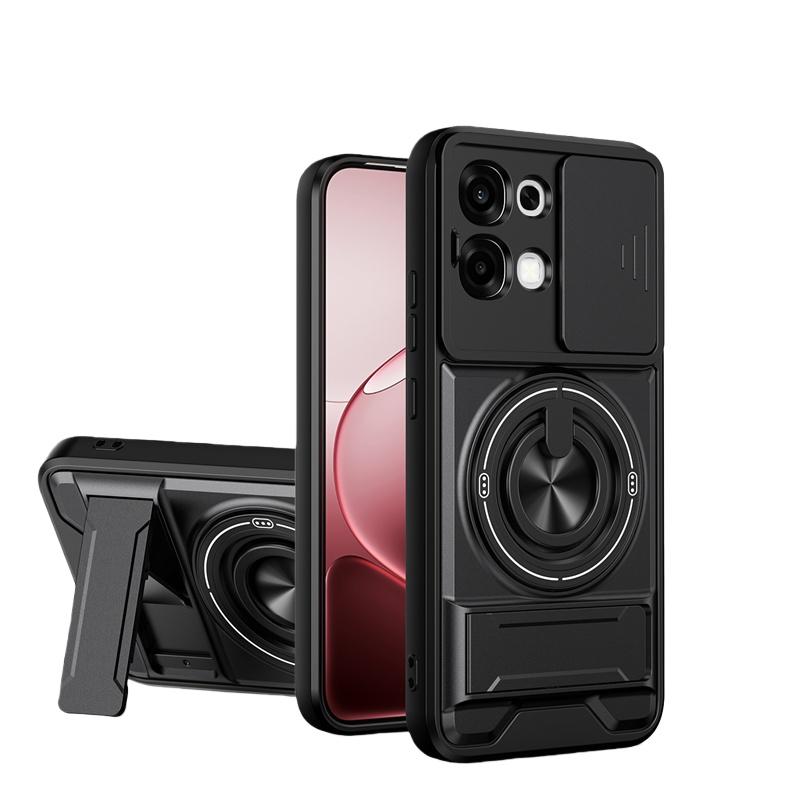 Armor Slide Camera Lens Achterkant Hoesje Voor OPPO A6 Pro A6Pro 4G 5G Case Magnetische Ring Stand Beschermend Coque Voor OPPO A6X 4G Capa OPPO A6 Pro 5G