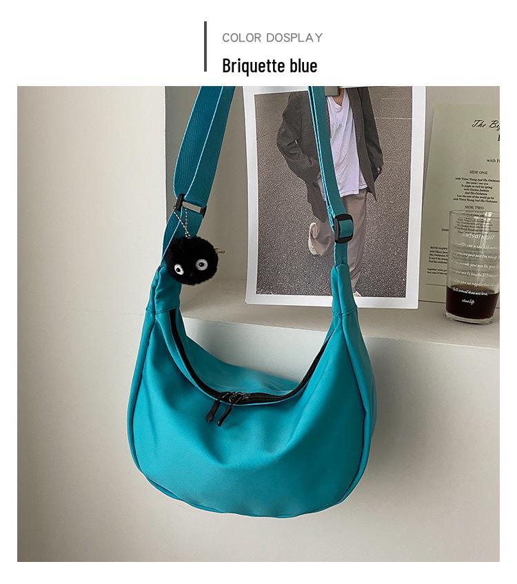 Women's Trendy Large Capacity Crossbody Bag - Autumn/Winter 2021, Casual Lightweight Oxford Cloth, Korean Style Dumpling Design