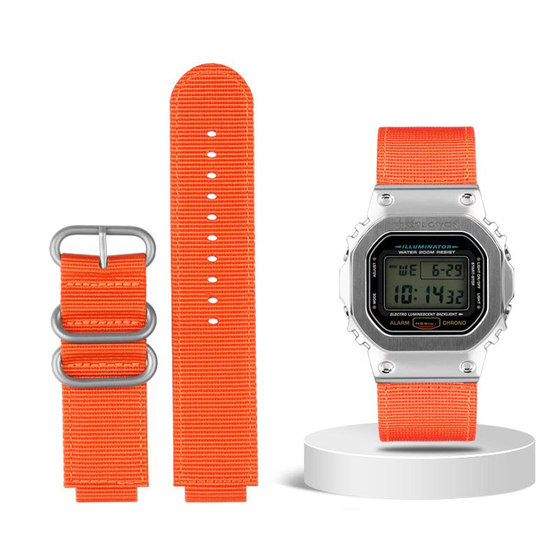 Klasyczny Adaptujący się dla G-SHOCK Casio GW6900 DW5600 GW-B5600 GM-5600 serii nylonowy pasek akcesoria sportowe outdoorowe płócienny pasek do zegarka