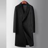 Cappotto di Lana Doppiopetto da Uomo di Media Lunghezza con Collo da Abito - Collezione Autunno/Inverno 2025