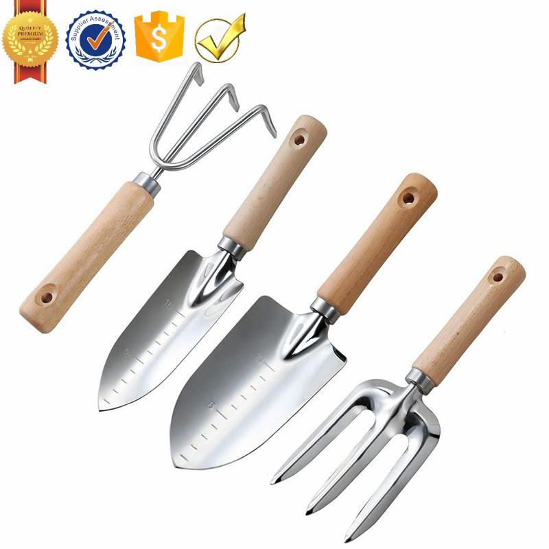 GTS07A Gardening Hand Tool Set, Wooden Garden Tool, Professional Gardener Tool Stainless Steel (White,Garden Tool Kits&400) белый