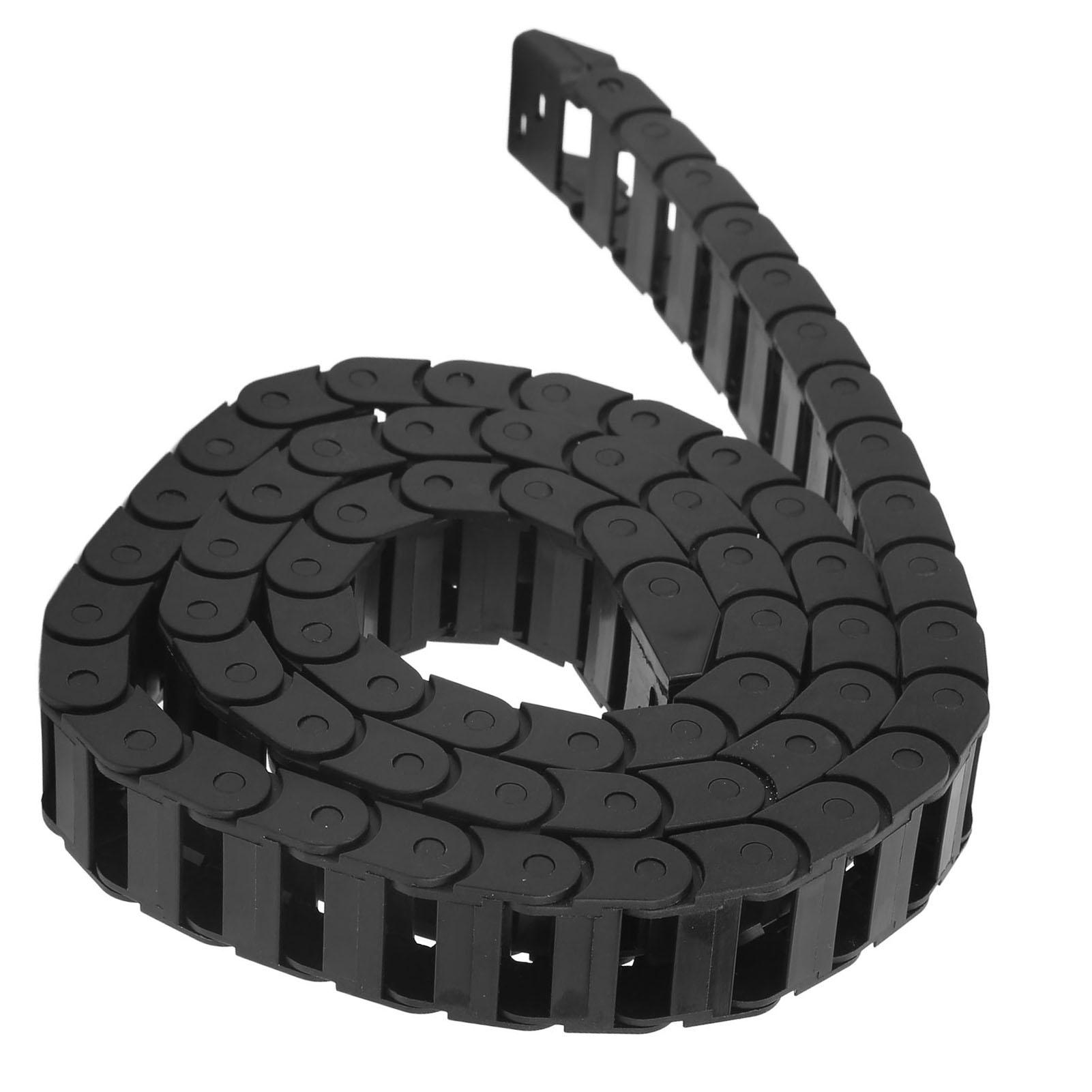 

Кабельная цепь для транспортировки проводов пластиковая для ЧПУ с конечным соединителем мостового типа длиной 1 метр, черная