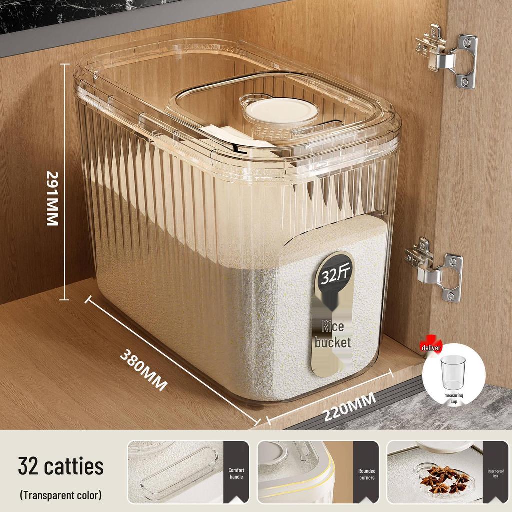 Large Capacity, Airtight Rice and Grain Storage Container - Food Grade, Insect & Moisture-Proof