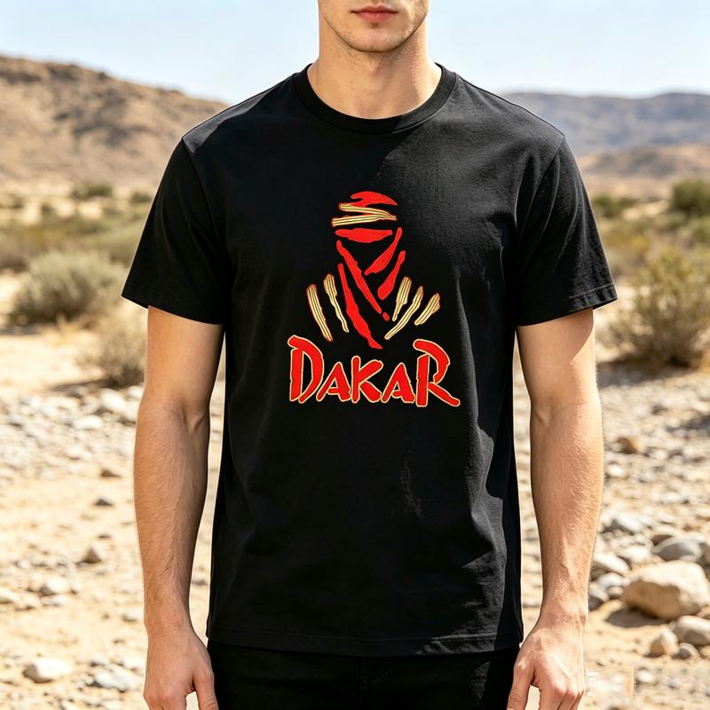 Unisex Dakar Rally Motorcycle Rider Graphic Print T Shirt Unisex Soft Cotton Short Sleeve Top Vintage Biker Streetwear Casual Gift