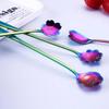 1 Pack Rainbow Flower Ice Spoon Sugar Spoon Tea Coffee Spoon Stirring Kitchen Gadgets Stainless Steel Tabletop Tableware