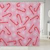 Pink Christmas Shower Curtain,Christmas Nutcracker Bathroom Shower Curtain Sets,Dreamy Castle Princess Fabric Shower Curtain