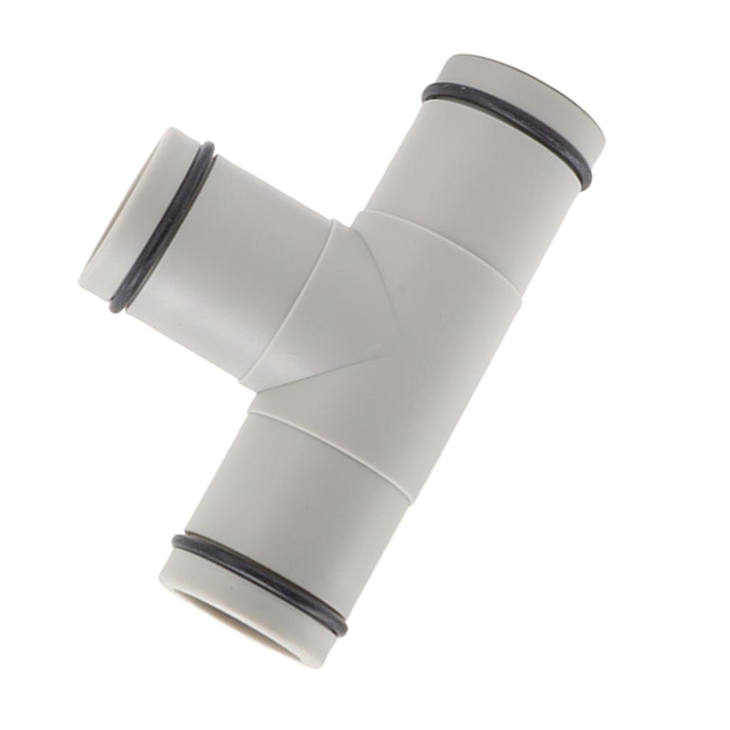 T Shape Hose Plunger Valve 1.25 Inch Plastic Dual Split Hose Plunger Valve for Above Ground Swimming Pool