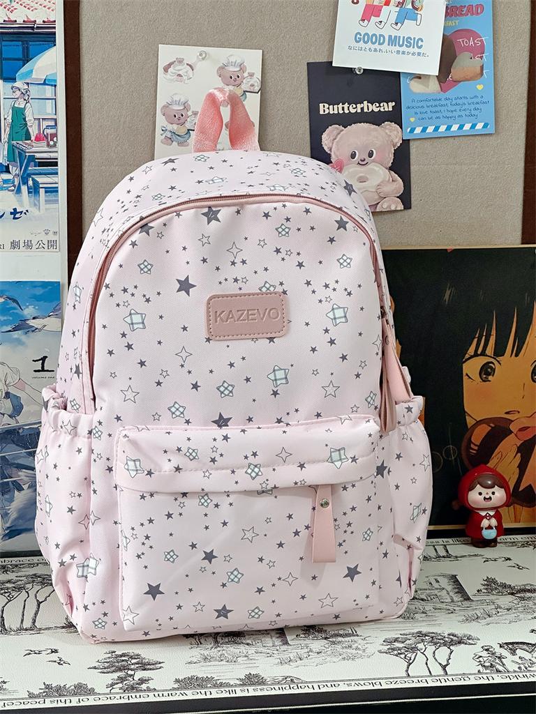Schoolbag Japanese Ins New High-value Fresh and Sweet Star Backpack Junior High School Students Lightweight Large-capacity Backpack