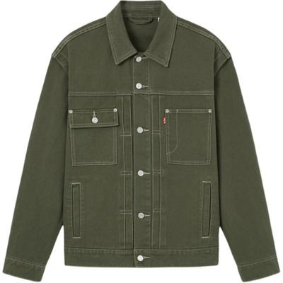 Levis Lässig Bequem Schlicht Color Block Einreihig Langarm Jeansjacke Herrenjacken 004YW-0000