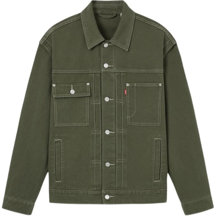 

Levis Повседневная Удобная Простая Куртка Джинсовая Мужская на Пуговицах с Длинным Рукавом и Цветными Блоками 004YW-0000 XL