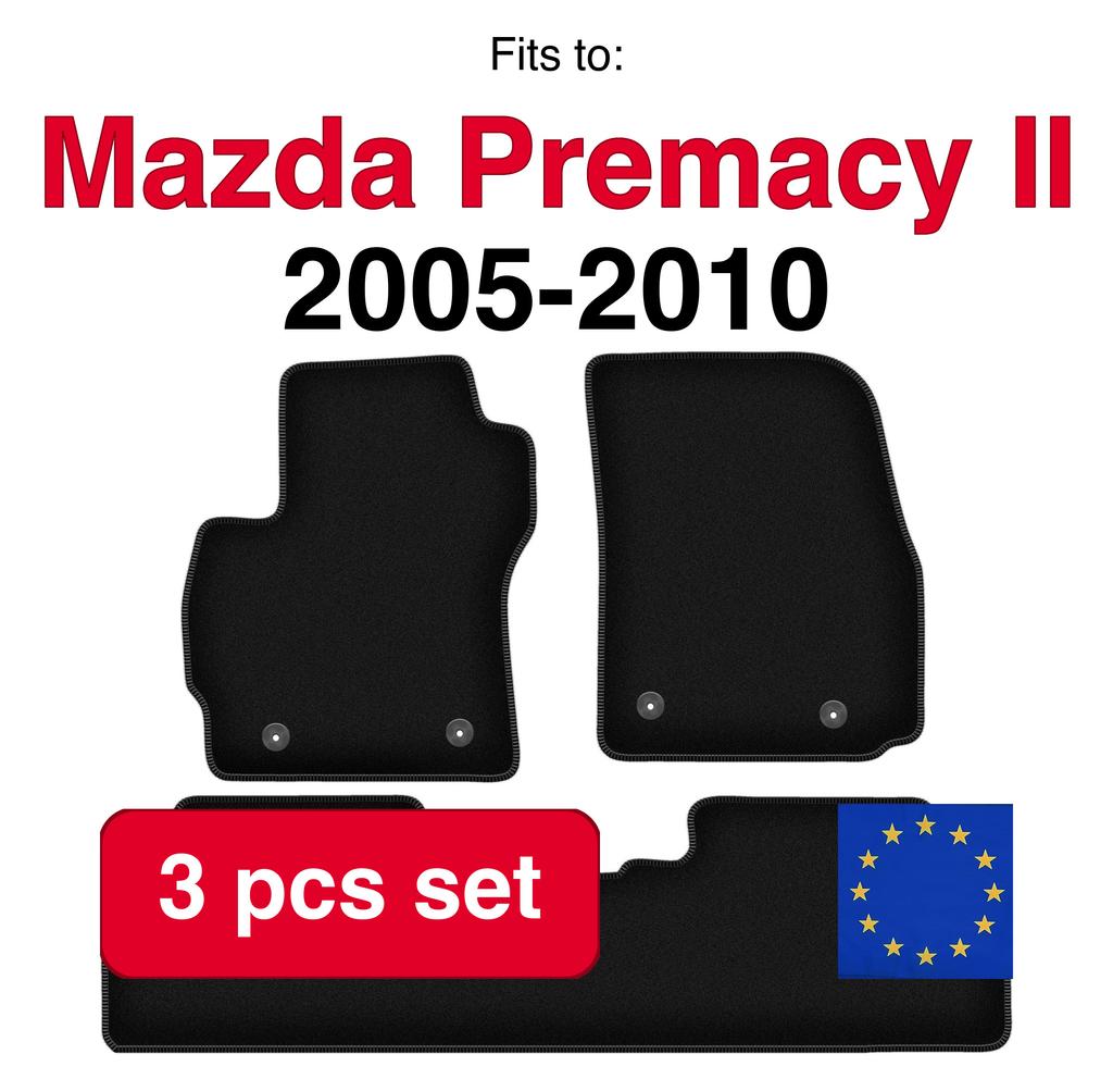Basic Velour Floor Mats For Mazda Premacy Ii Minivan (2005-2010)