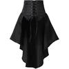 Minifalda Irregular con Volantes y Lazo Pirata Steampunk Para Cosplay y Ropa de Calle