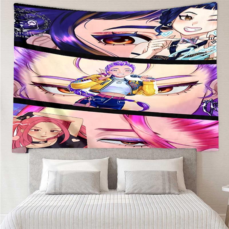 Kpop cartoon Tapestry Hanging for Bedroom,Livingroom, Playroom,Decor Art Room Wall Tapestry Holiday and Birthday Gifts