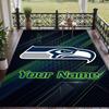 Custom Text Printed Rug Seattle Seahawks Non Slip Floor Carpet For Home Room Decor