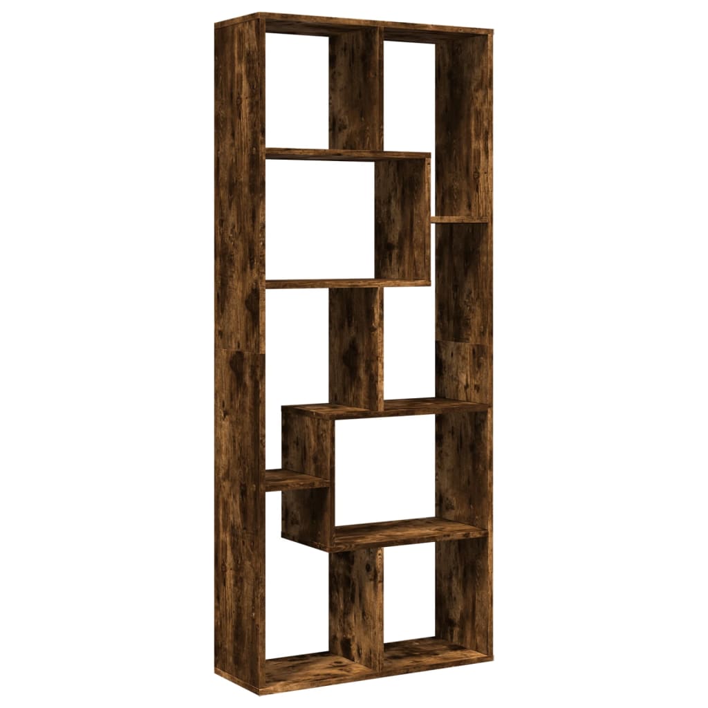 Vidaxl Partition Shelf, Smoked Oak, 67X25X161.5 Cm