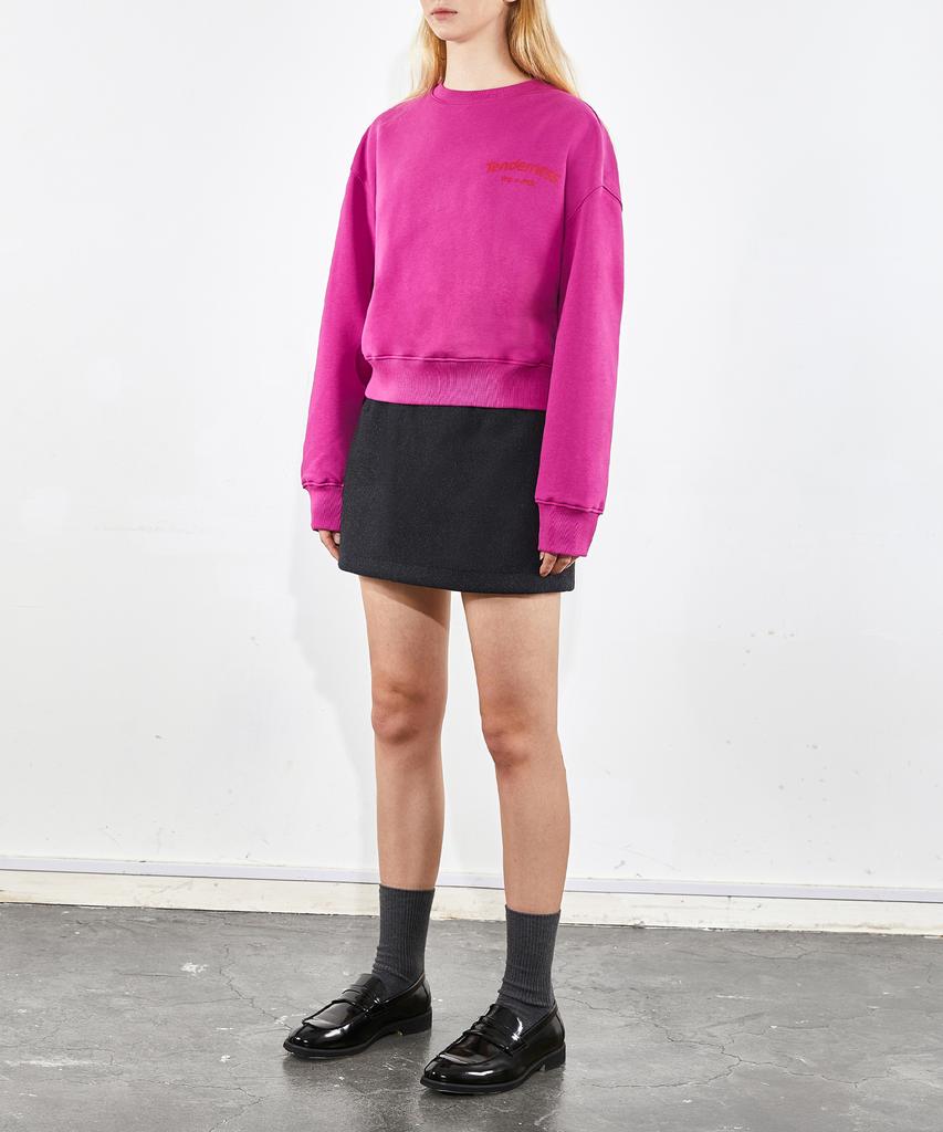 VOYONN Round Neck Graffiti Sweatshirt Pink 0075
