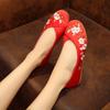 Fashion Women Summer 2025 Flat-heeled Shoe National Dance Flats Comfortable Women's Loafers 34 Women Chinese Embroidered Foral Shoes