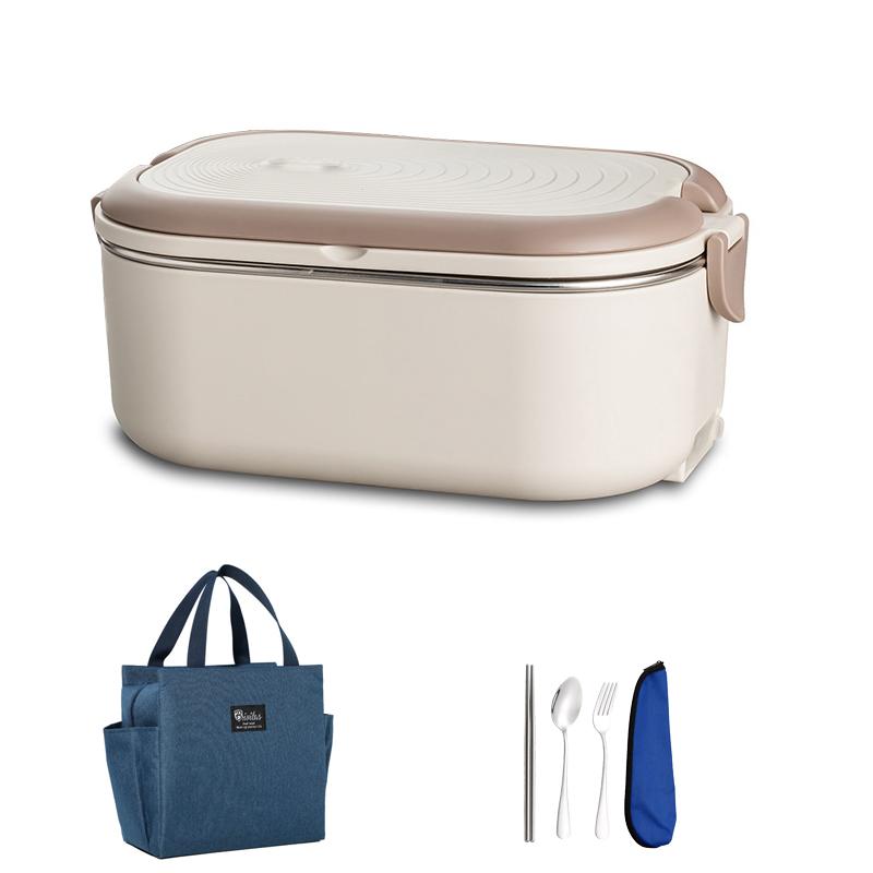 

220 В 110 В электрический ланч-бокс из нержавеющей стали, подогреватель пищи, подогреватель Bento Box 1 л, вилка EU US, школьный офисный термостатический нагреватель 18 Вт 110 - US Plug