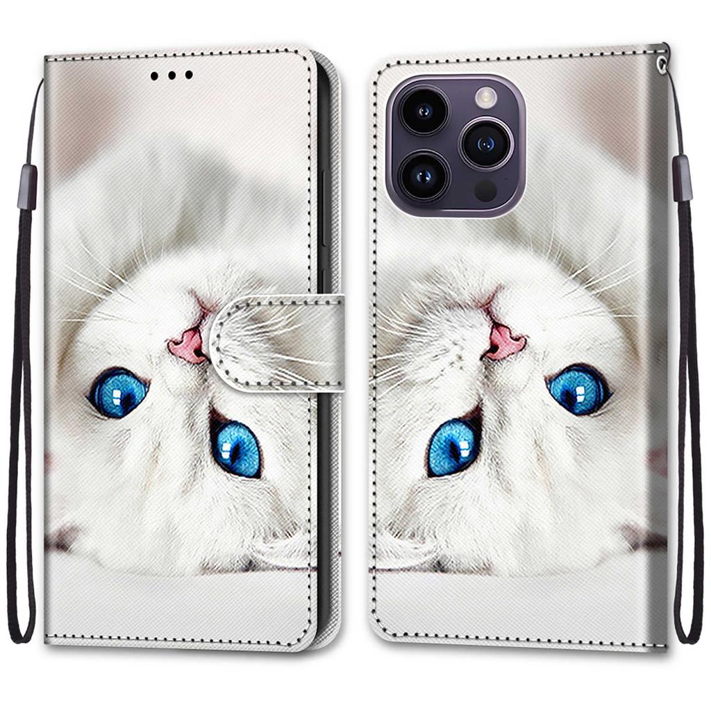 Luxury Painted Leather Case Wallet Book Style Protective Cover for iPhone 16 15 14 13 12 11 Pro MAX 16Pro 15Pro 14Pro 16Plus 15Plus 12mini SE4 (2025)