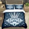Fashion King And Queen Print Bedding Set Single Twin Full King Size Cute Animals Bed Linen Adults Teens Bedroom Luxury Gift