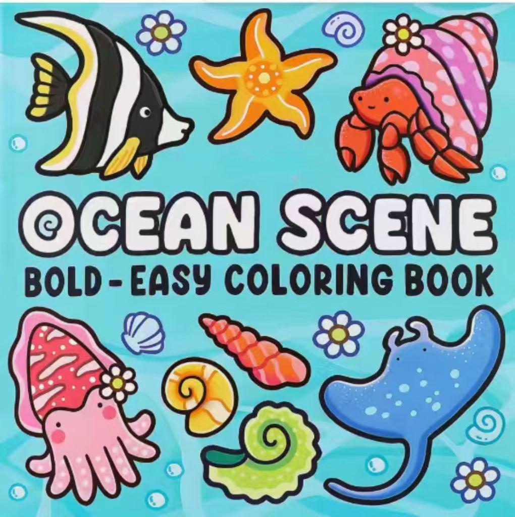 Children's Cartoon Coloring Book: Cute, Comfortable, Warm, Stress Relief, Simple Graffiti Drawing for Kids