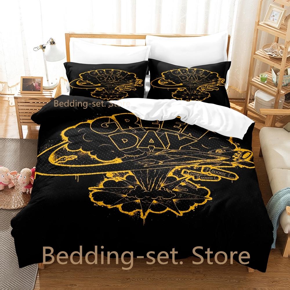 Hip Hop Gren Day AMERICAN IDIOT Beding Set Single Twin Ful Quen King-Sized Dimensionsd Dimensions Bed Linen Set Adult People Kid Bedrom Duvetcover