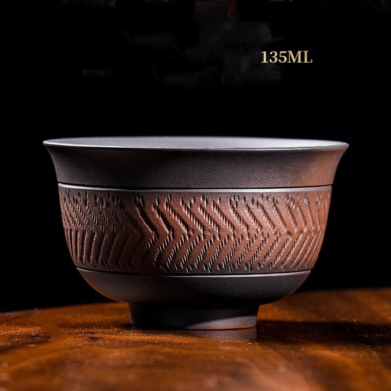 

Фіолетова кераміка Чашка для чаю ручної роботи Побутова керамічна чашка для чаю Майстер-чашка Кунг-фу Чайний набір Ретро Персональна чашка 200ml