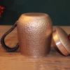 Vintage Pure Copper Cup,Coffee Mug Engraving Hammer Texture Woven Handle 500 ml Moscow Mule Tumbler Mug,Tea Water Cup Tableware