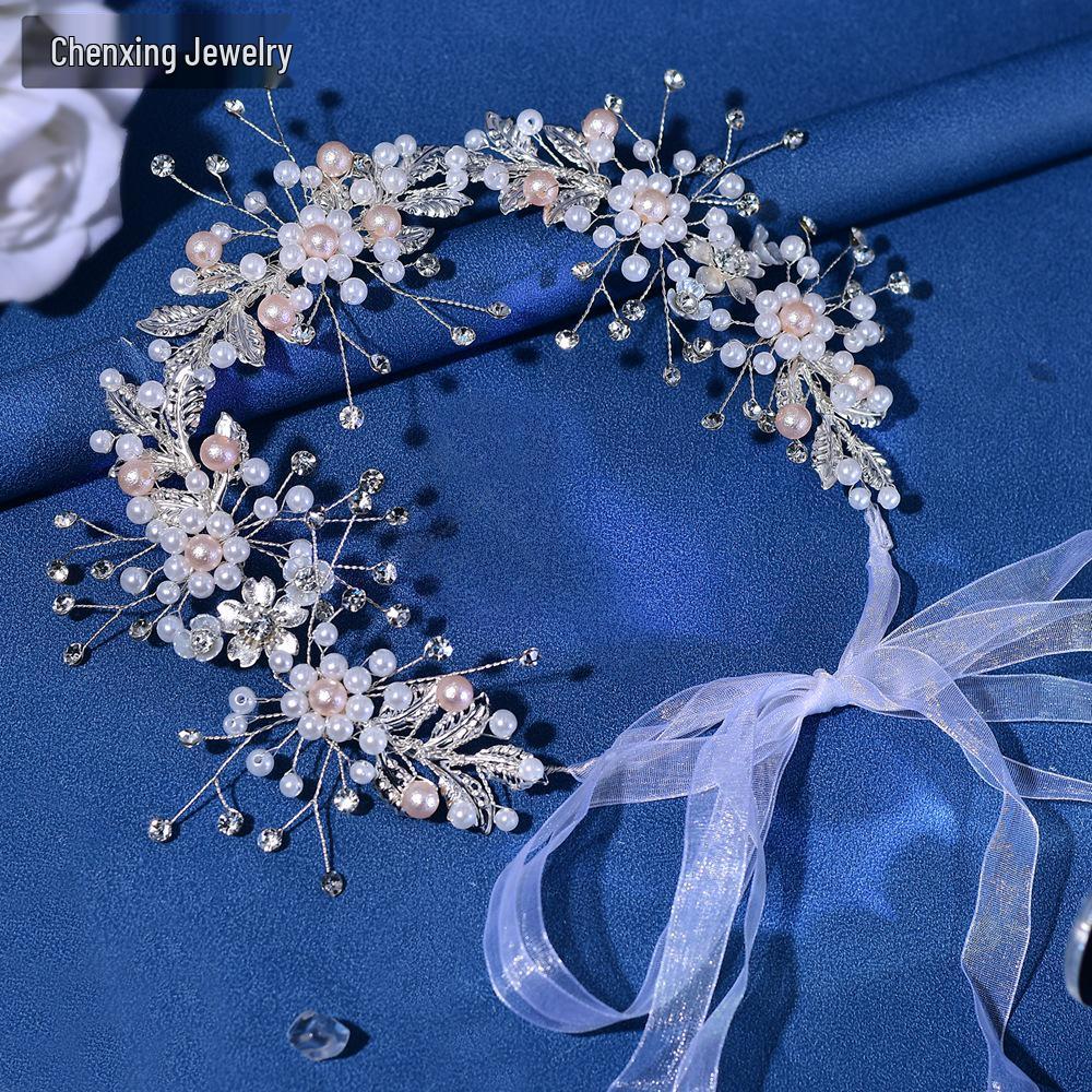 

Chenxing Bridal & Bridesmaid Pearl Flower Headband Mori Style Set CP323