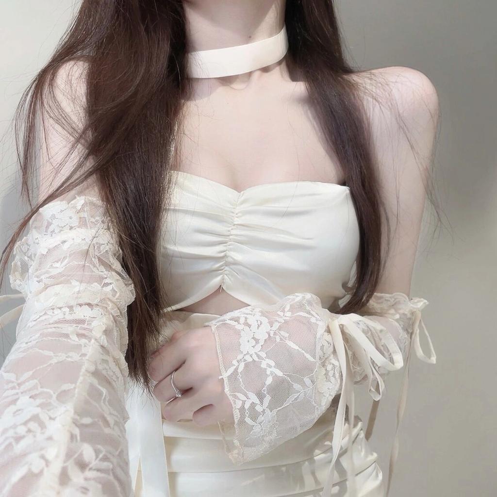 Sexy rückenfreies, trägerloses Kleid, schwarz, figurbetont, gerüscht, Nachtclub, Partykleider, schulterfrei, für Damen, Sommer