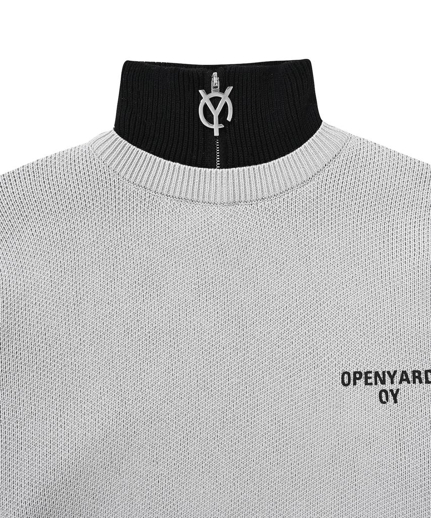 OHY Pola Zipper Paint Knit Mtm-Grey