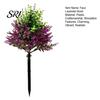 Indoor Outdoor Faux Plants Artificial Lavender Topiary Tree with Ground Spike UV Resistant Plant Decoration Shrubs Realistic Fake Purple Flower Bushes