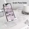 Acrylic Transparent Phone and Tablet Stand for Student Dorms - Simple, Creative, and Thickened Design