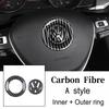 BSN1 Emblems Car Steering Wheel Emblem Sticker Interior Accessories For Volkswagen GTI Polo Golf Passat Scirocco Beetle Tiguan Magota