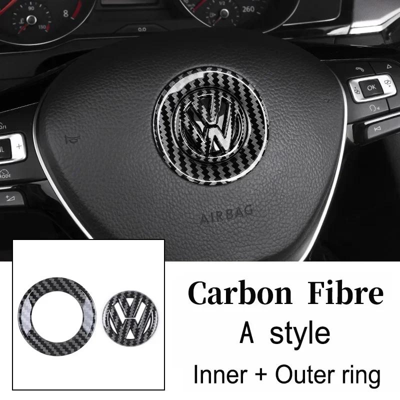BSN1 Emblems Car Steering Wheel Emblem Sticker Interior Accessories For Volkswagen GTI Polo Golf Passat Scirocco Beetle Tiguan Magota