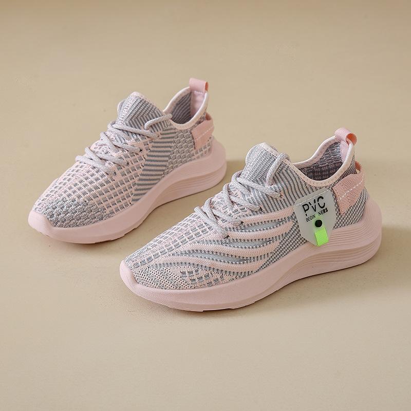 Women's Shoes Mesh Fly-woven Sports Shoes Socks Shoes Thick Soles Increase Summer Breathable Large Size Casual Shoes