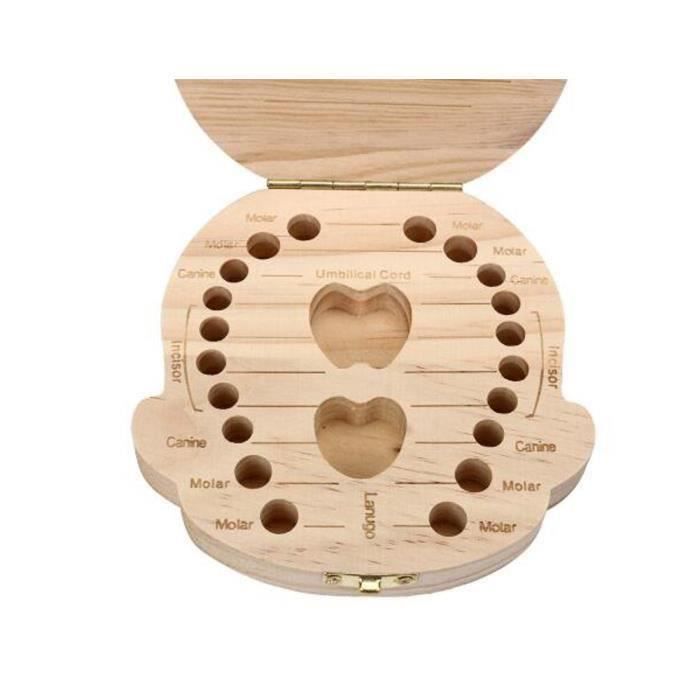 COFFRET SOUVENIRS Boîte de rangement pour Dents de bébé ,Boîte à souvenirs de bébé