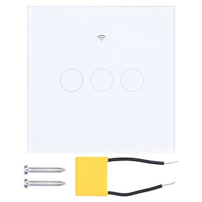 Interrupteur Mural Intelligent WiFi Tactile Interrupteur Intelligent avec Fonction Minuterie Appareils Ménagers Prise UE 80 260VAC