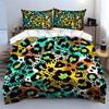 Leopard Print Three-Piece Set Multiple sizes kid's and adults' bedroom Exquisite 3PC bedding set gift
