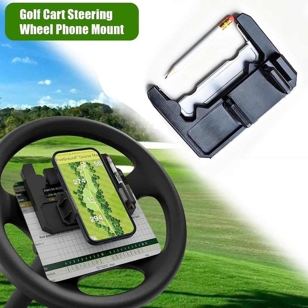 Universal Golf Cart Steering Wheel Phone Holder