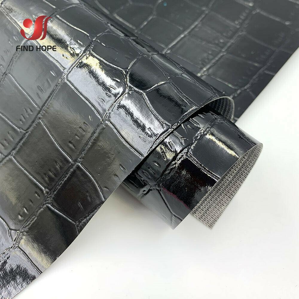 20*120CM Krokodilmuster PU Synthetik Kunstleder Stoff Vinyl Geprägt Polsterung Geldbörse Box Tasche Handwerk DIY Ohrring